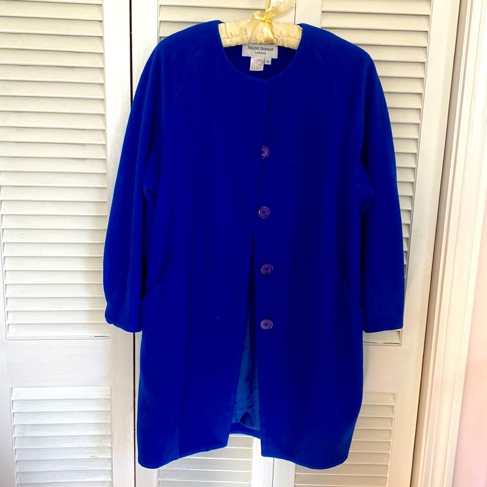 Helene Berman London wool and cashmere cocoon coat